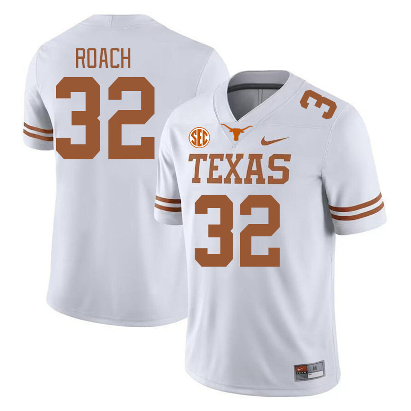 # 32 Malcolm Roach Texas Longhorns Jerseys Football Stitched-White